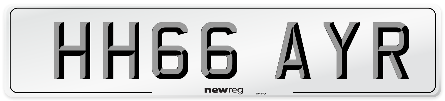 HH66 AYR Number Plate from New Reg